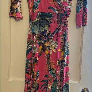 Floral Pink Long Sleeve Dress